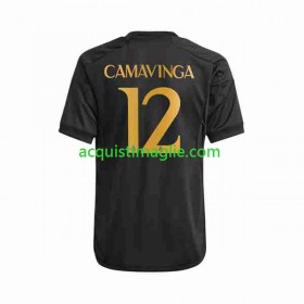 Divisa di Calcio Real Madrid Eduardo Camavinga 12 Terza 2023/2024